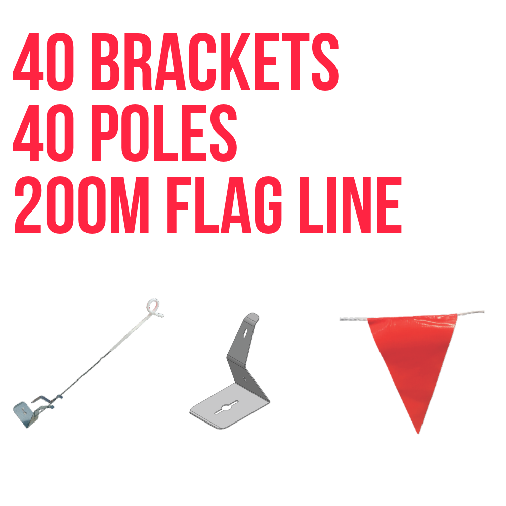 200m Edge Flag Kit